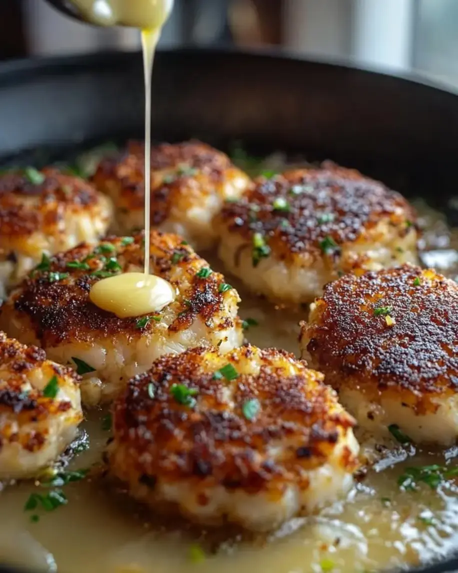 Classic Lump Crab Cakes with Lemon Butter Drizzle