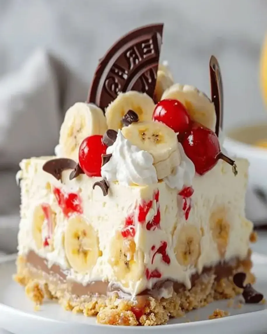No Bake Banana Split Cheesecake Heavenly Easy