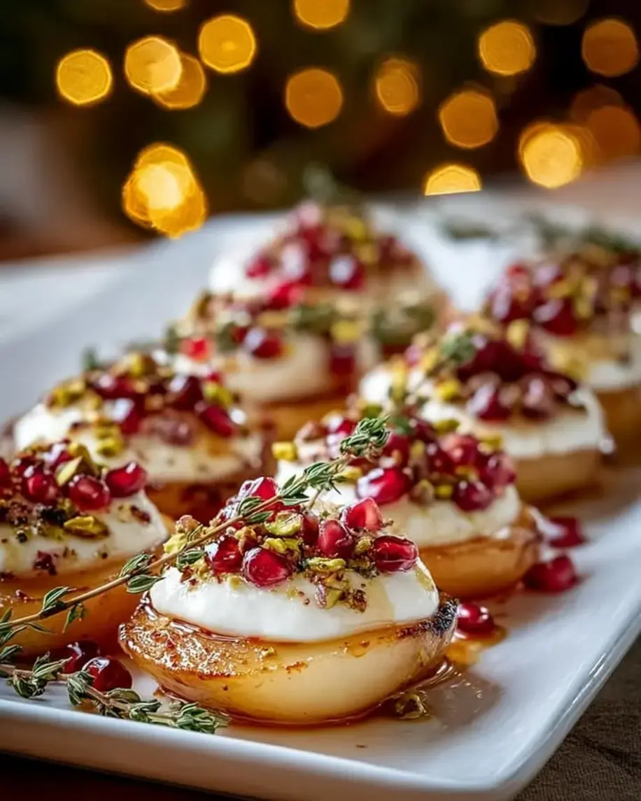 Caramelized Pear Burrata Jewels