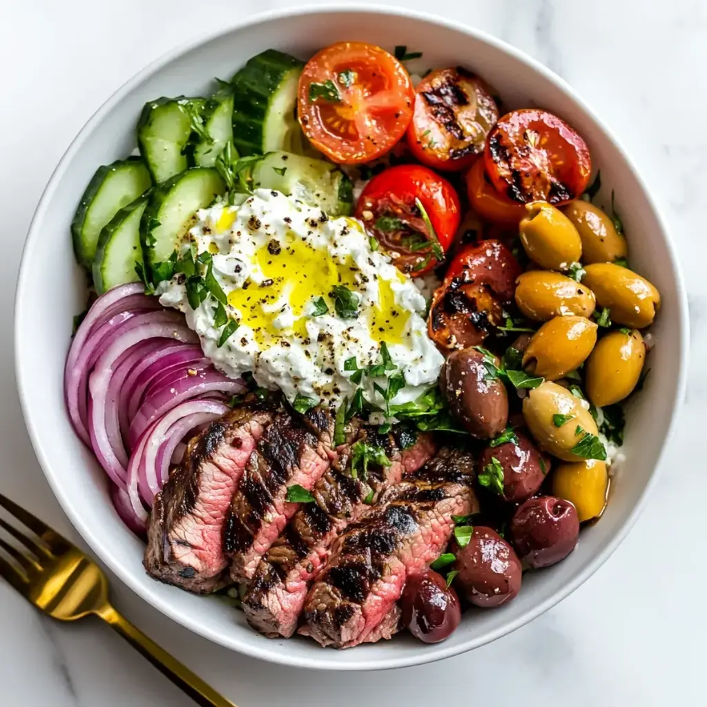 Healthy Steak Bowl Recipe Inspired by the Mediterranean Diet