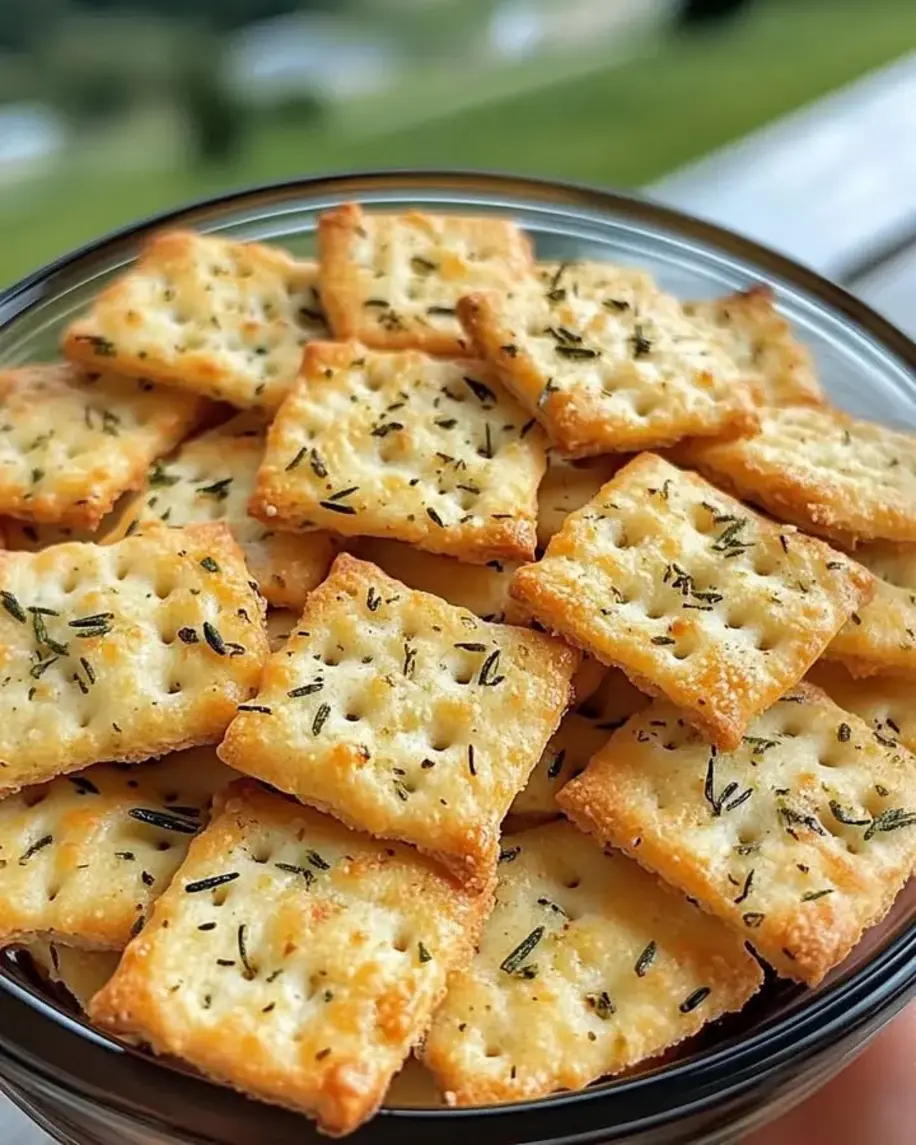 Parmesan Rosemary Artisan Crackers