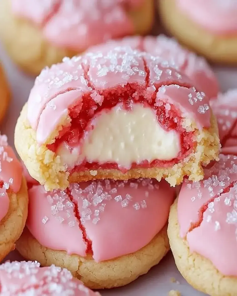 Soft Strawberry Cheesecake Cookies