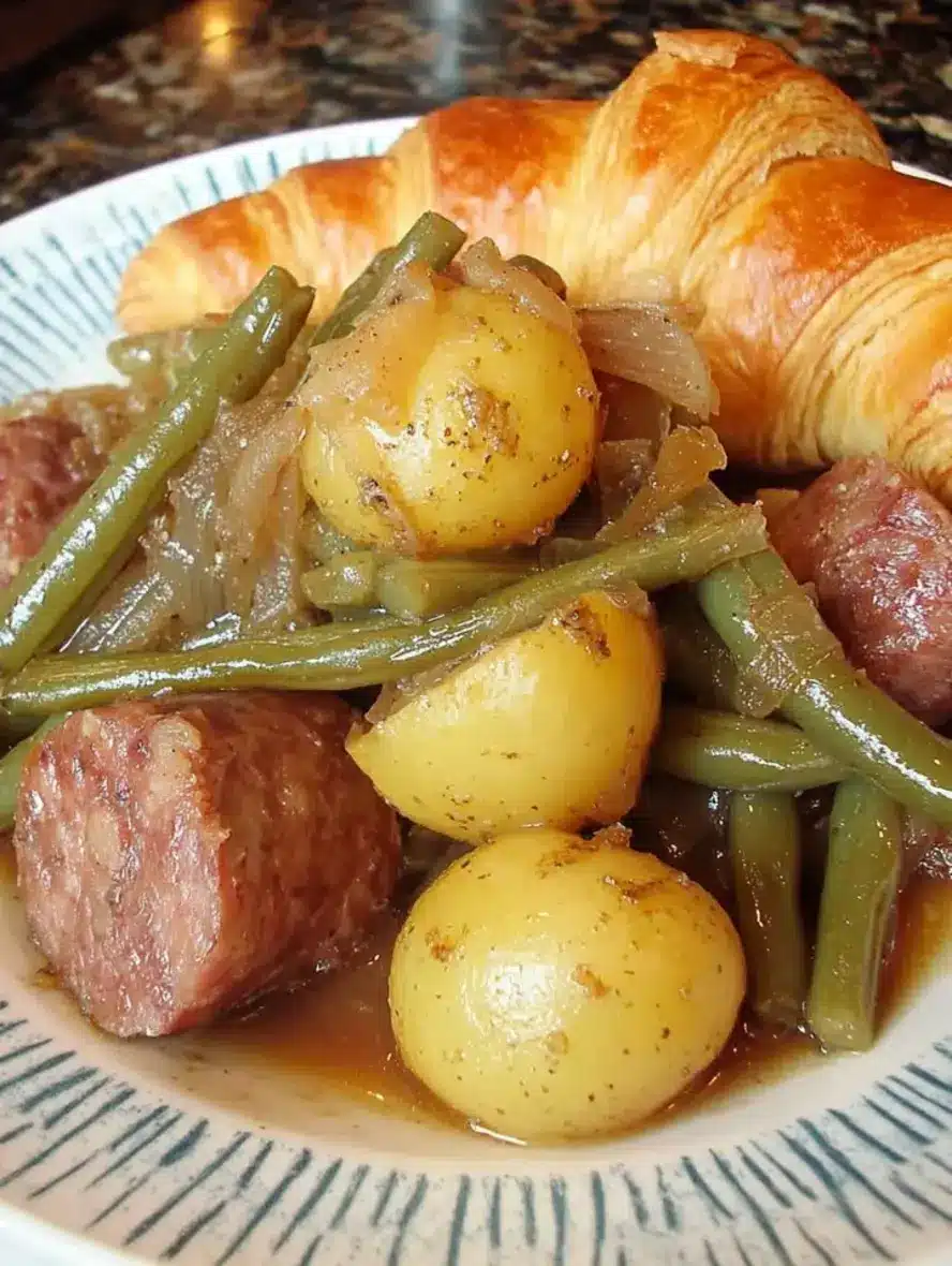 Smoky Sausage Potatoes Green Bean Stew