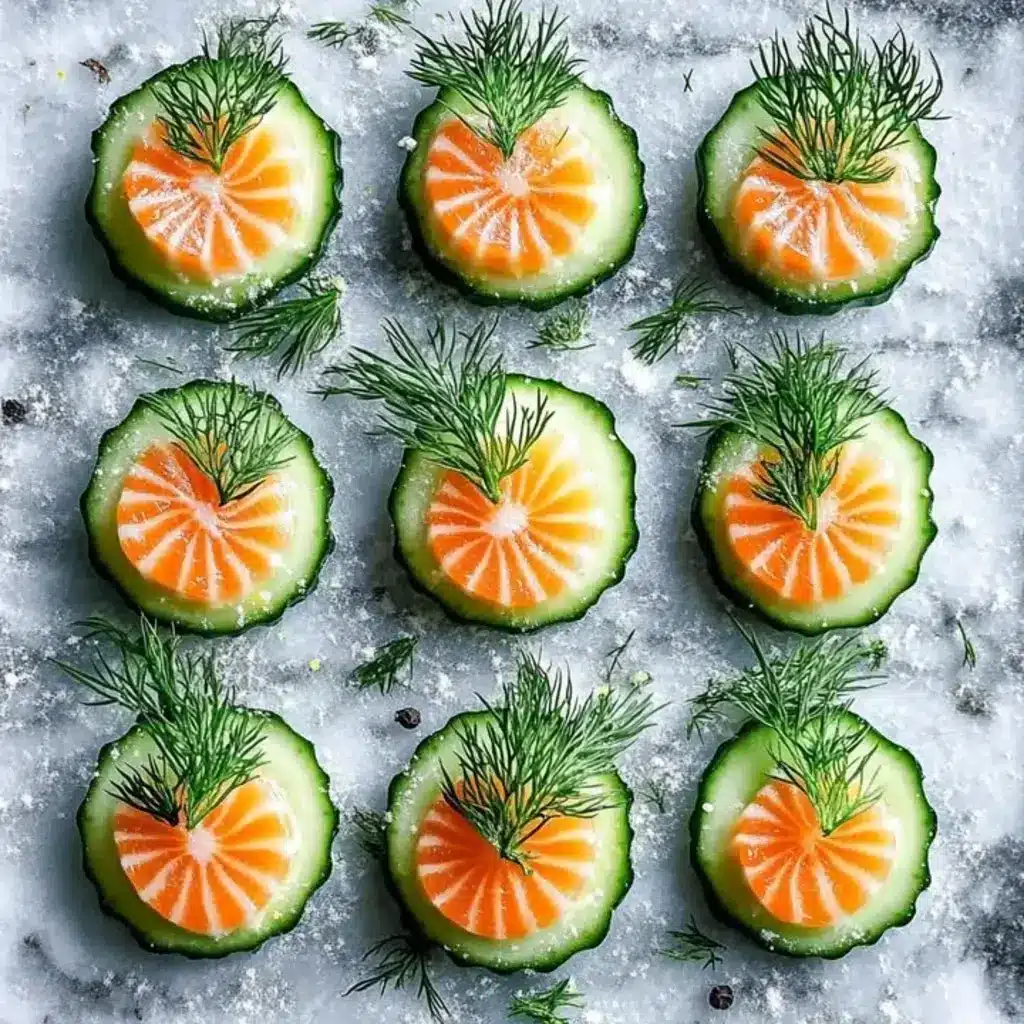 Christmas Smoked Salmon Cucumber Bites