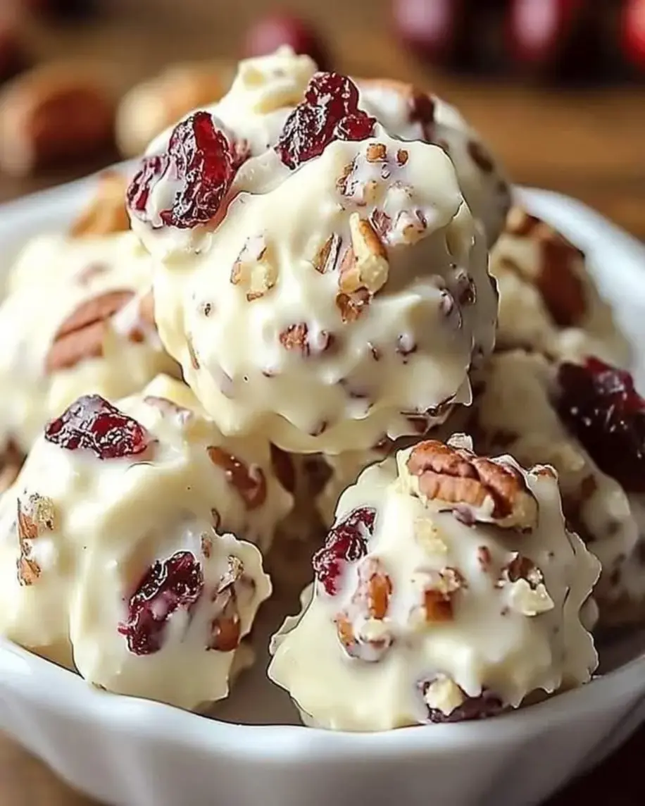 White Chocolate Cranberry Pecan Clusters Festive Treats