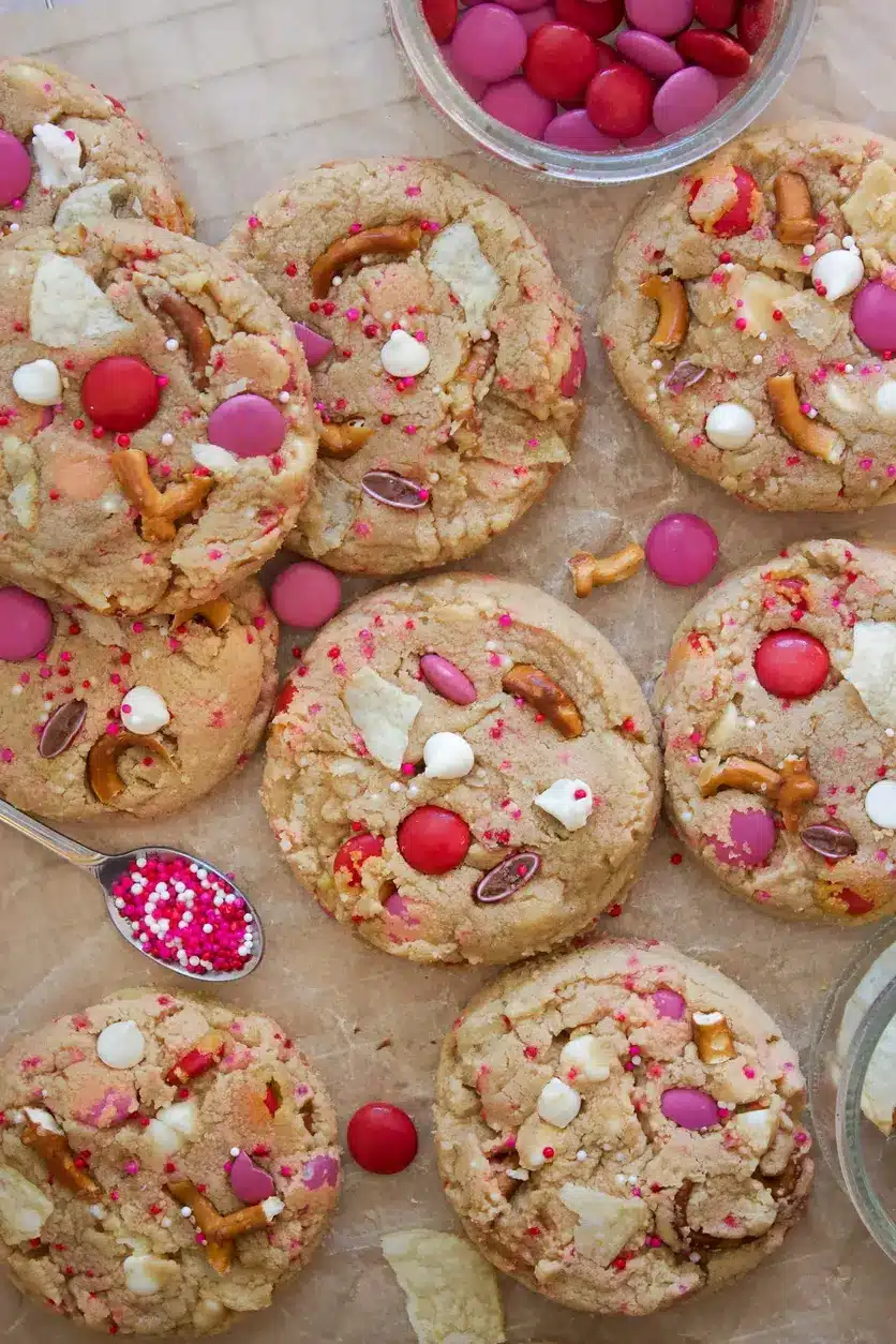 Valentines Day Kitchen Sink Cookies