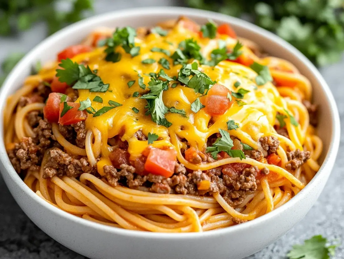 Crockpot Taco Spaghetti The Ultimate Easy Dinner Recipe