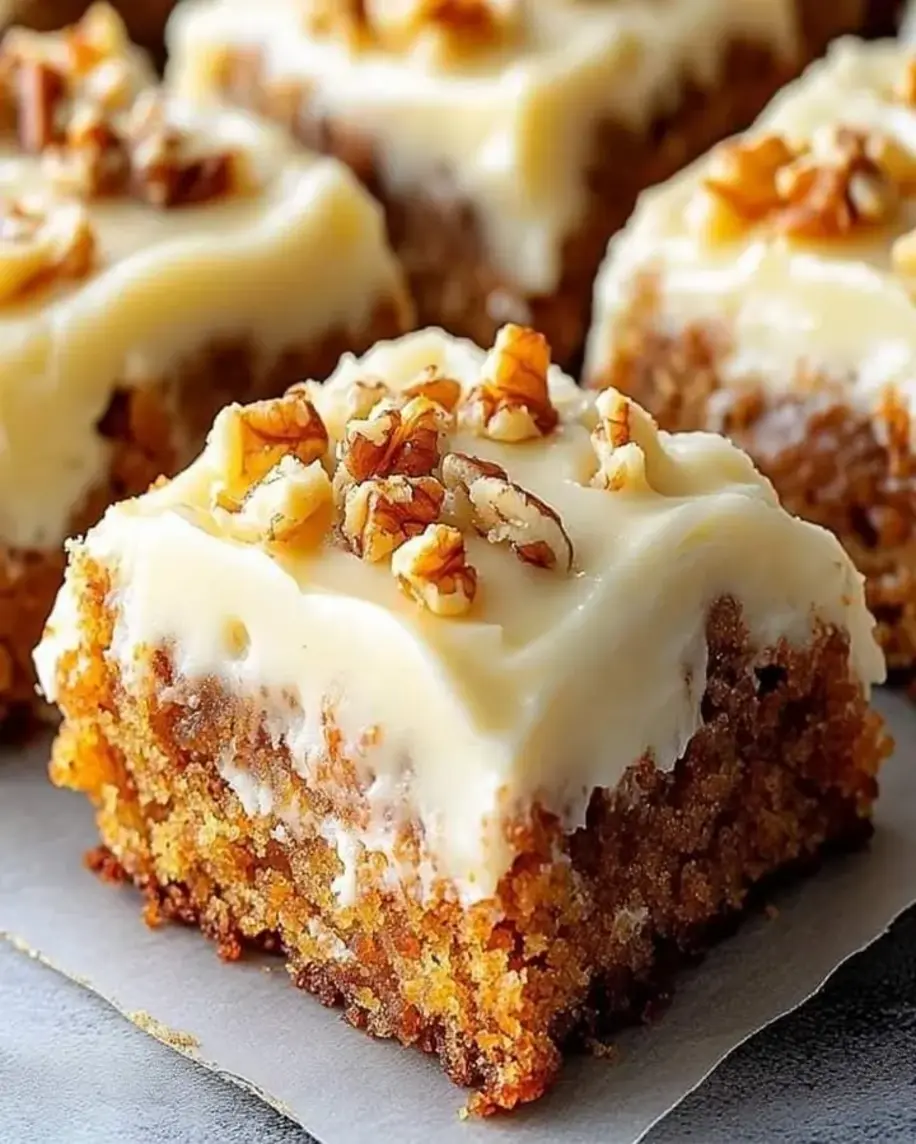 Decadent Carrot Cake Bars with Cream Cheese Frosting