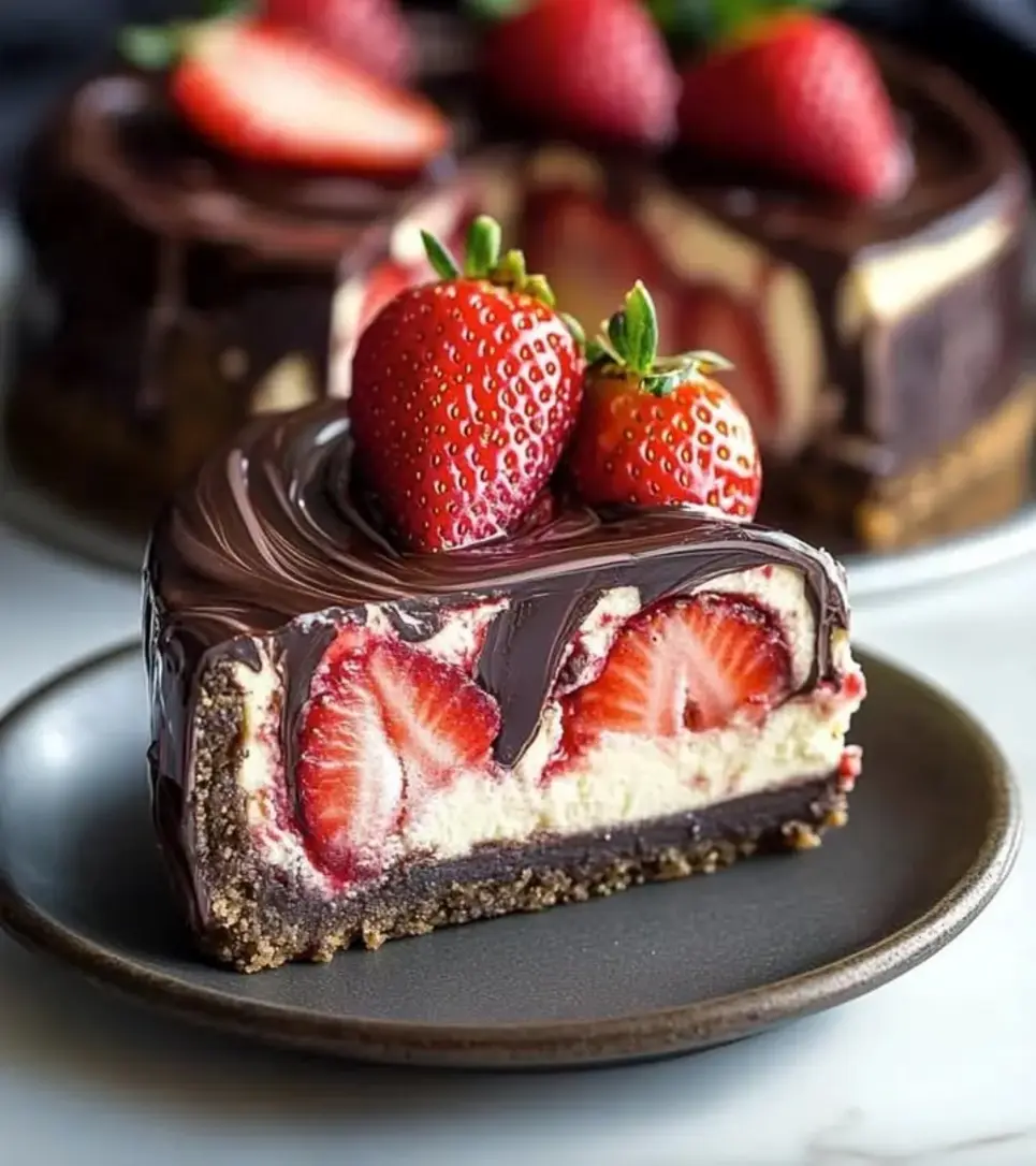 Chocolate Strawberry Swirl Cheesecake Pure Decadence
