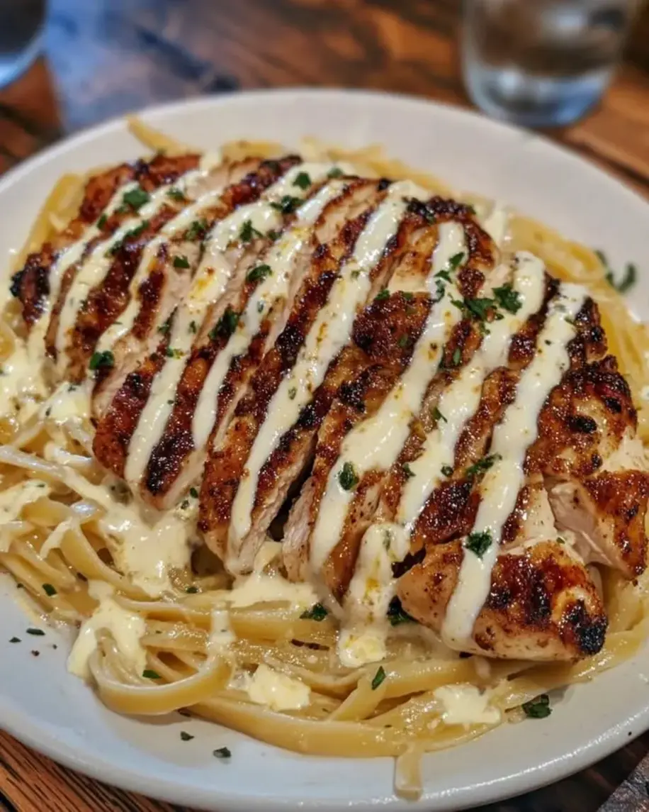 Garlic Butter Chicken with Creamy Ricotta Alfredo Pasta