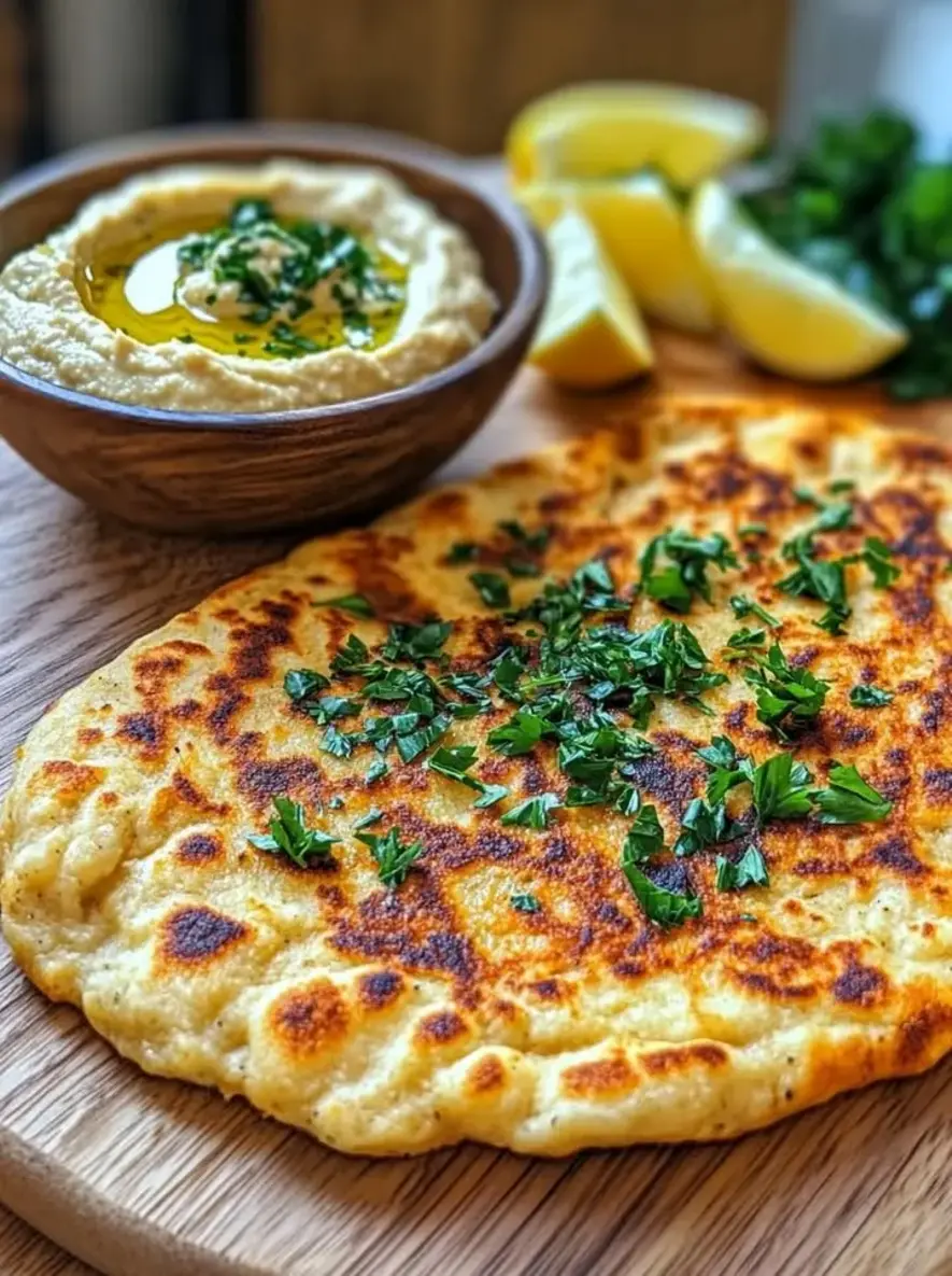 Crispy Chickpea Flatbread with Mediterranean Flavors