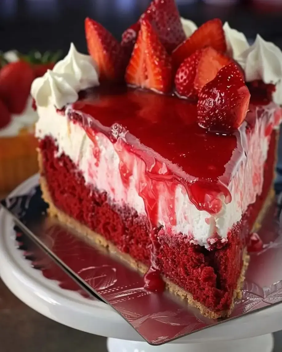Red Velvet Strawberry Cheesecake