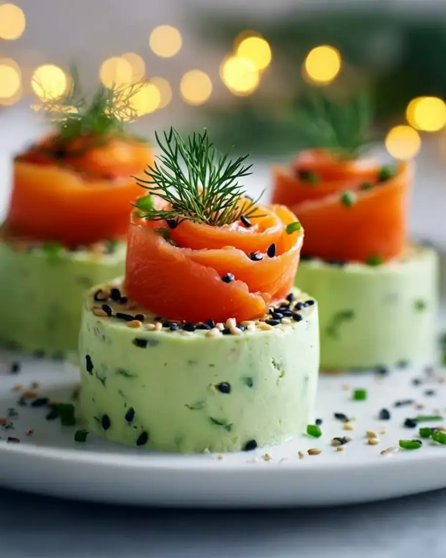 Avocado Mousse with Christmas Smoked Salmon