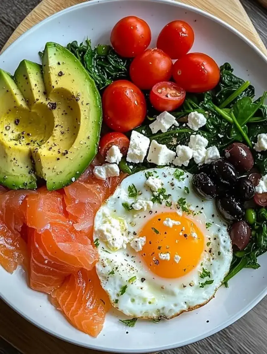 Healthy Mediterranean Breakfast Plate