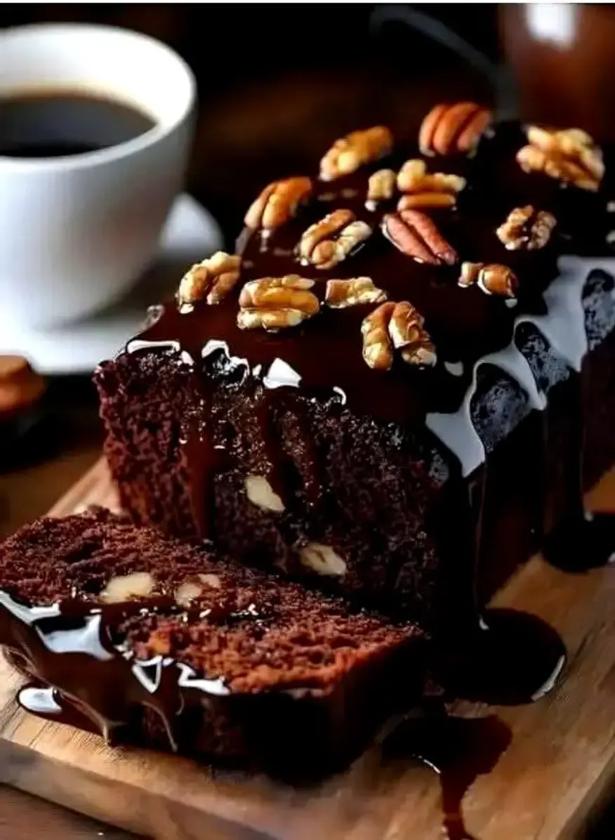 Date Coffee Loaf Cake with Walnuts