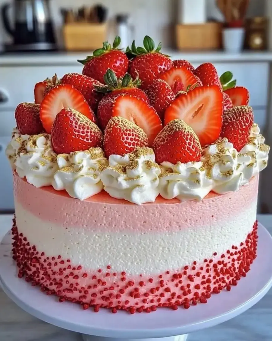 Vanilla Strawberry Ombre Cake A Layered Delight