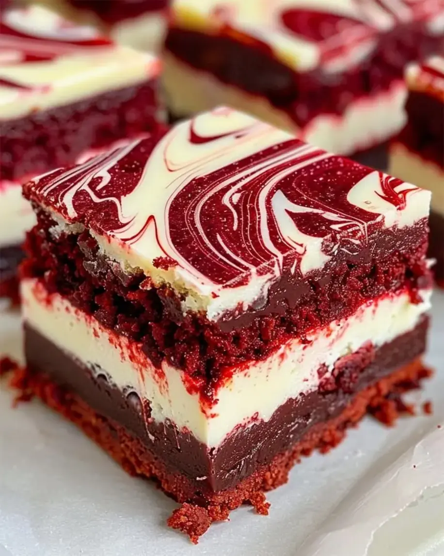 Red Velvet Cheesecake Brownies
