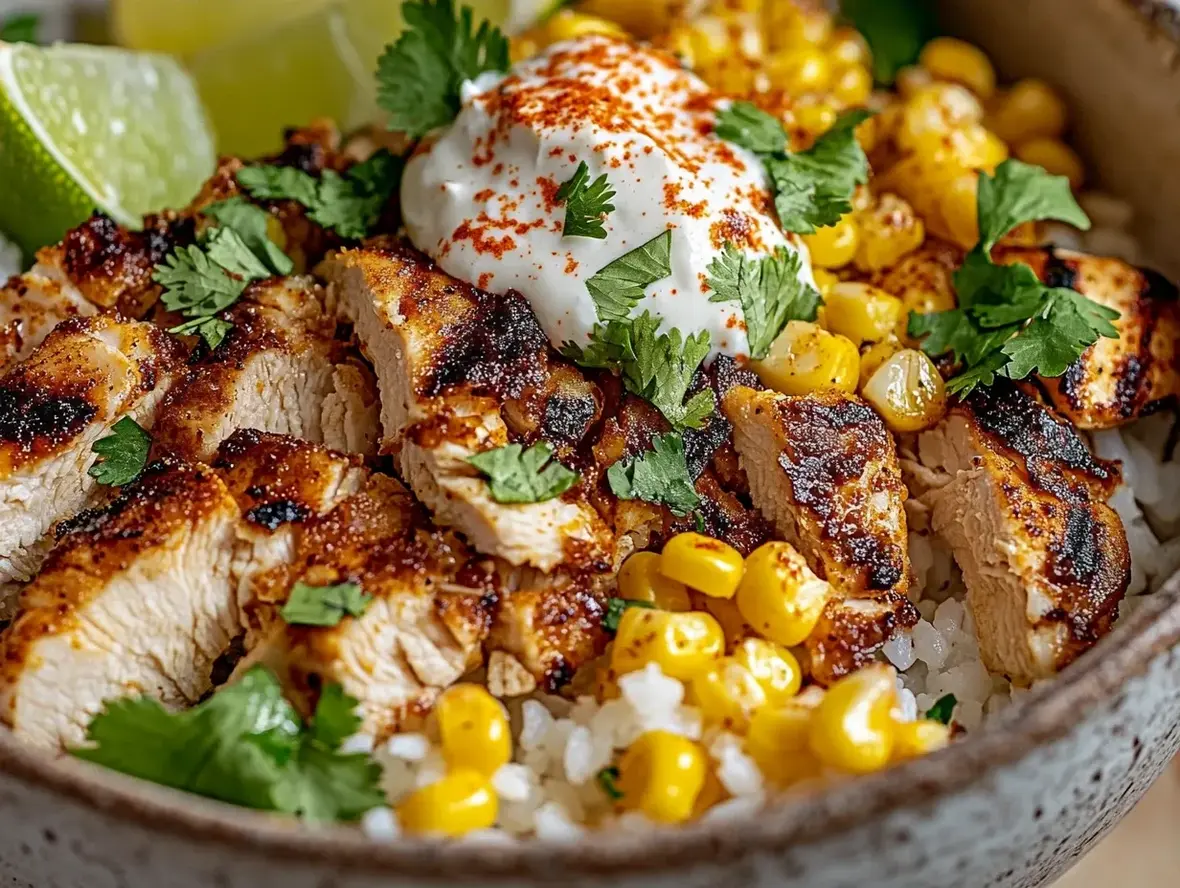 Delicious Street Corn Chicken Rice Bowl Recipe