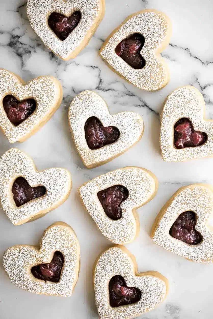 Raspberry and White Chocolate Shortbread Cookies