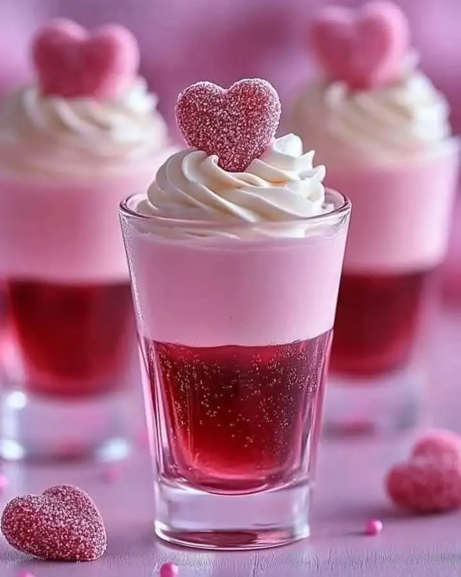 Valentines Day Boozy Dessert Shots