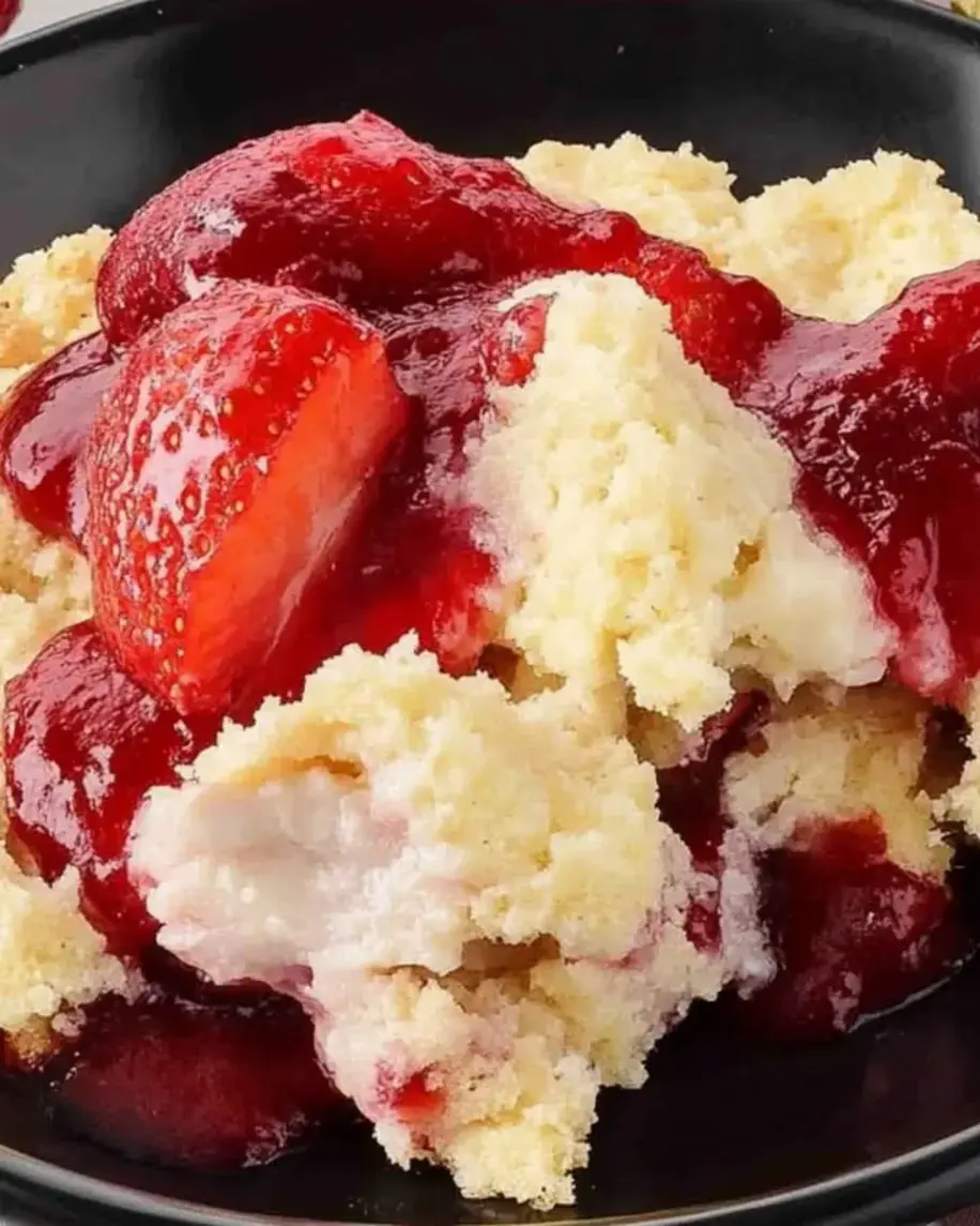 Strawberry Cheesecake Dump Cake