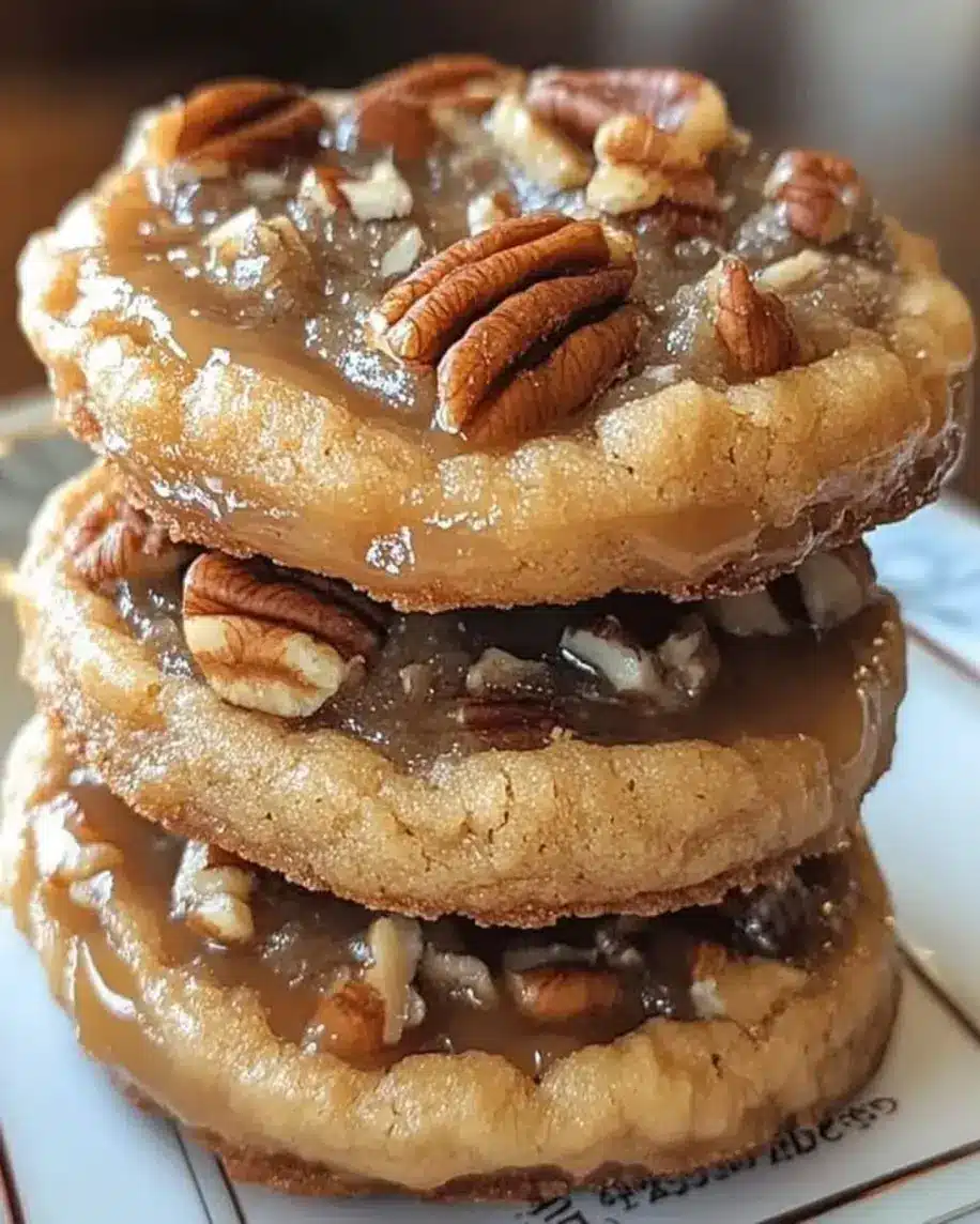 Pecan Pie Cookies Recipe Gooey Caramel Delight