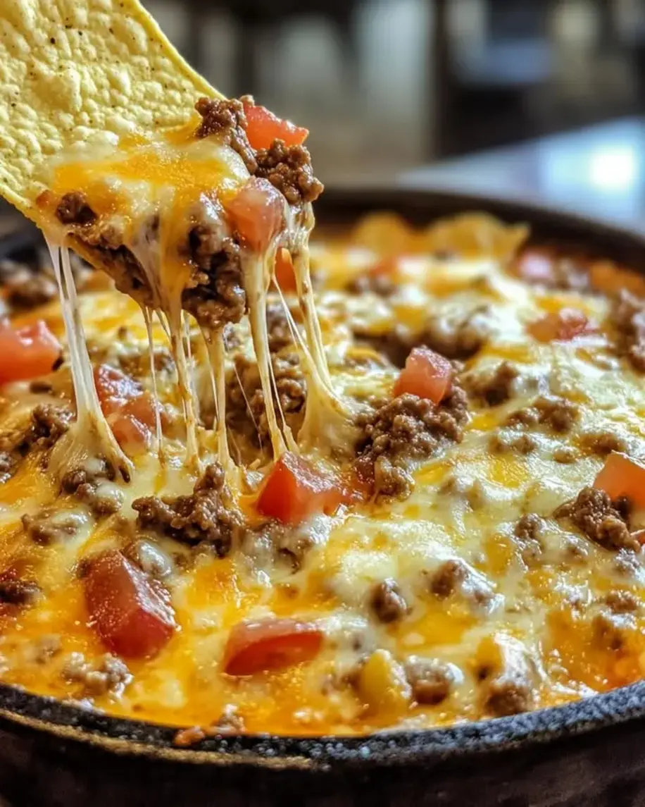 Ground Beef Queso Dip