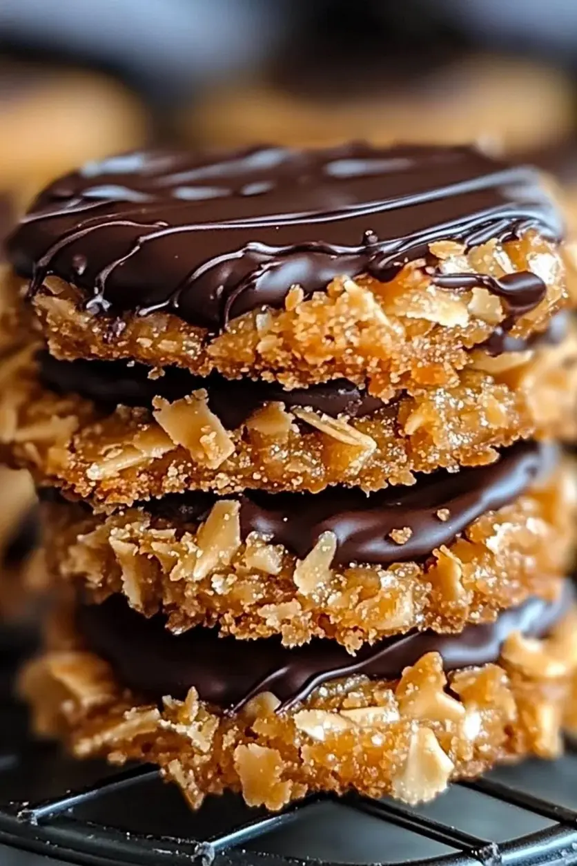 Homemade Samoas Girl Scout Cookies