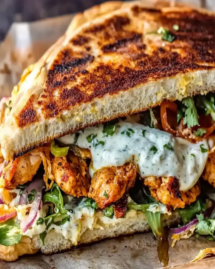 Sheet Pan Chicken Shawarma Havarti Sandwich Easy Flavorful