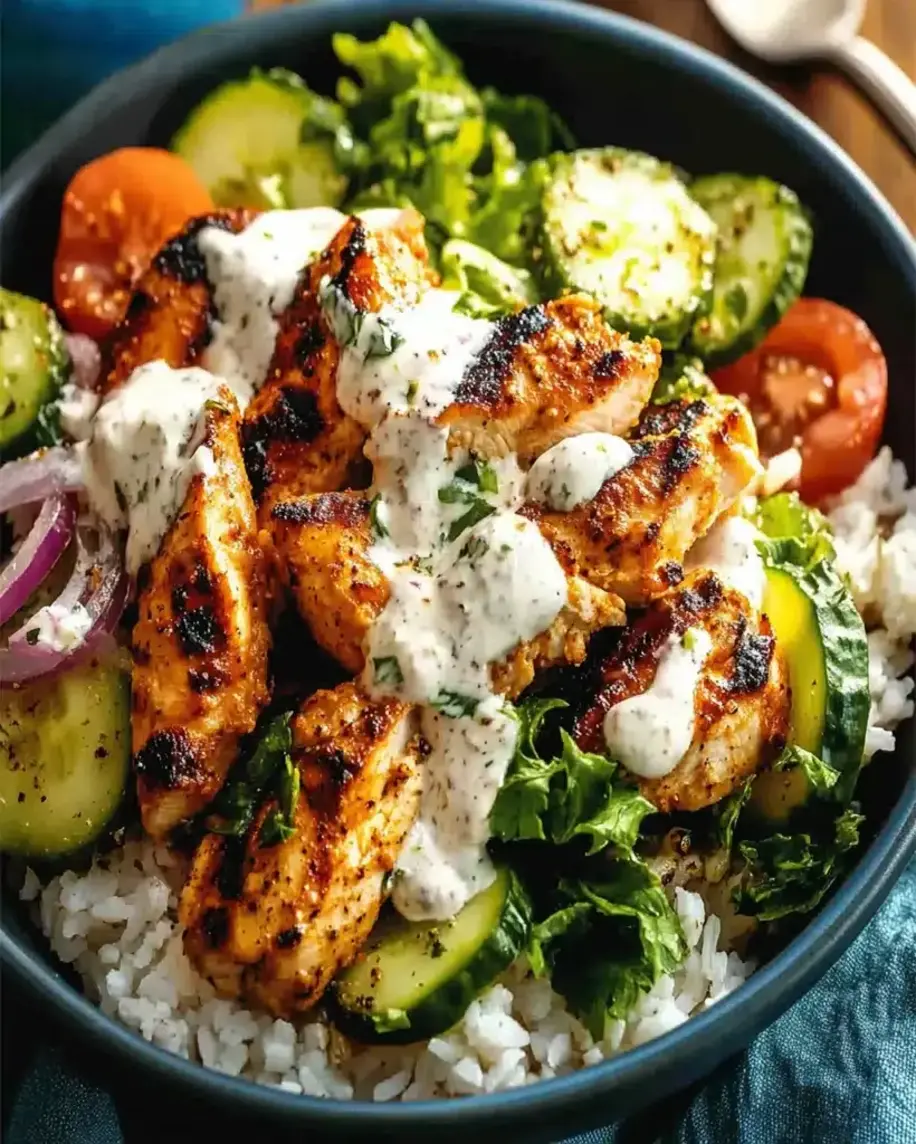 Greek Chicken Bowls with Creamy Tahini Feta Sauce So Easy Delicious
