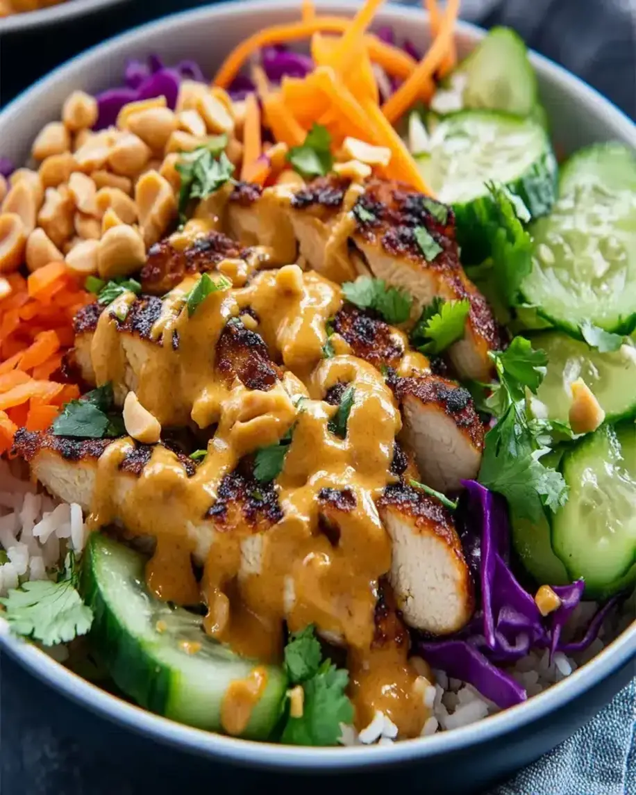 Thai Peanut Chicken Buddha Bowls Quick Healthy