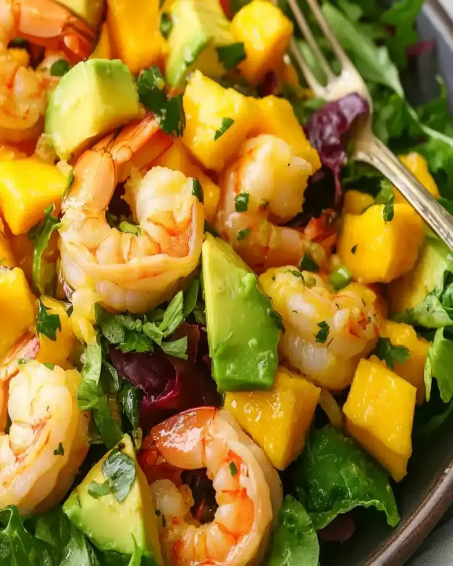 Mango Shrimp Salad with Avocado Fresh Easy