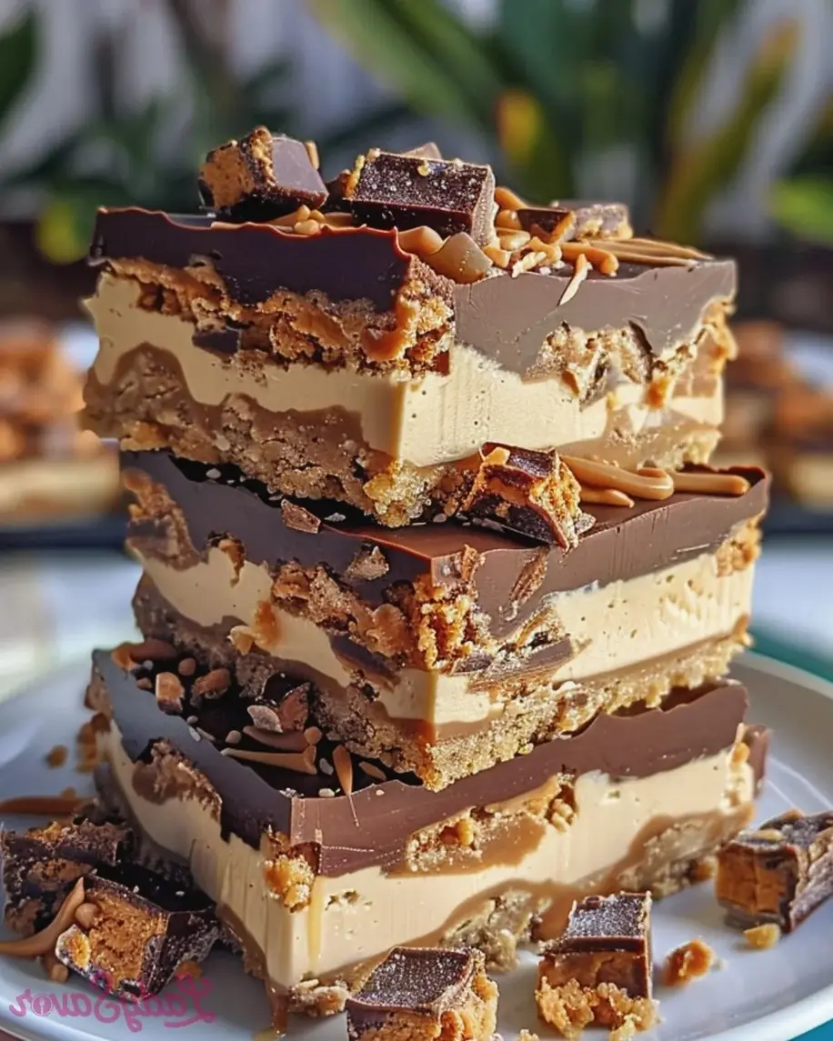 Reeses Butterfinger Cheesecake Bars