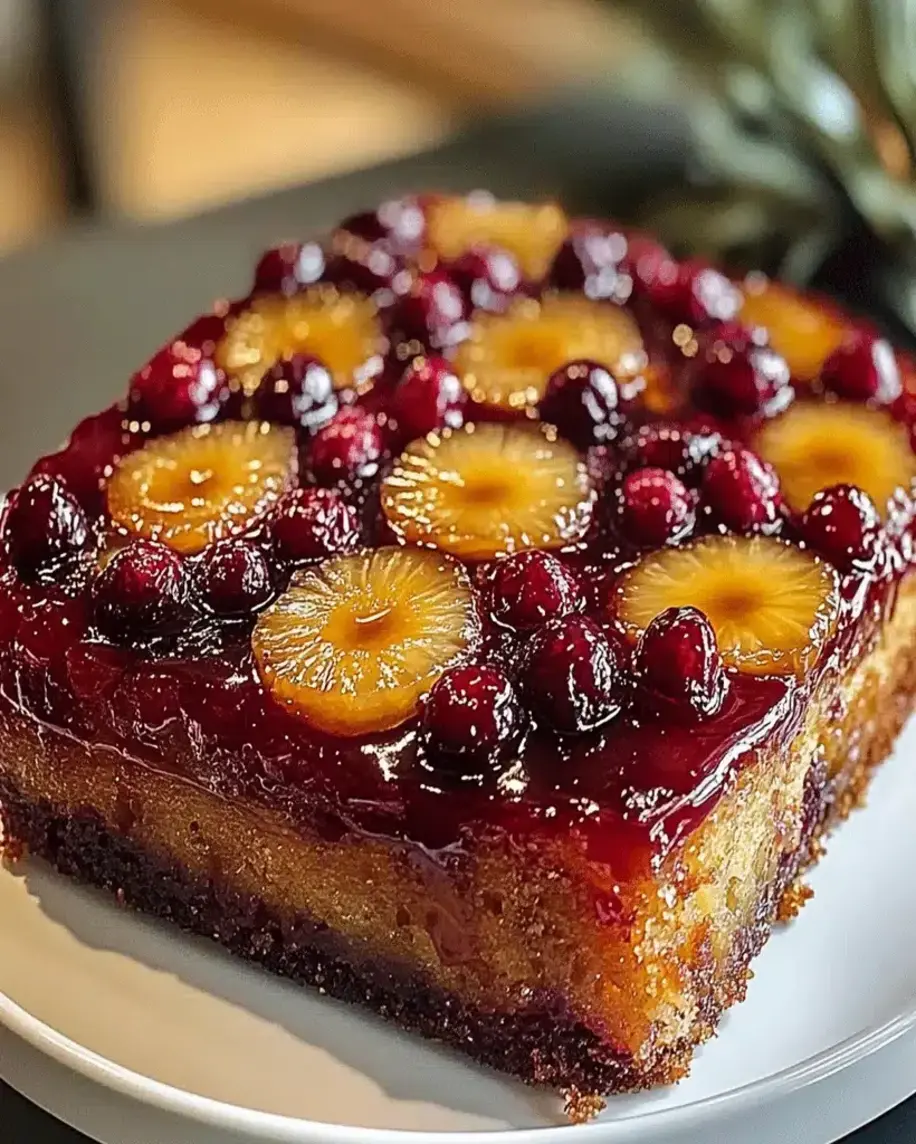 Cranberry Pineapple Upside Down Cake Perfect Festive Dessert