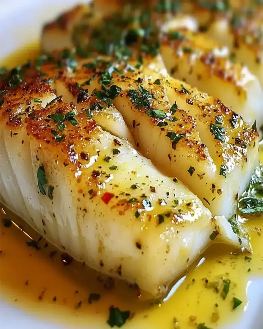 Golden Seared Cod with Herb Butter Sauce Quick Easy Dinner